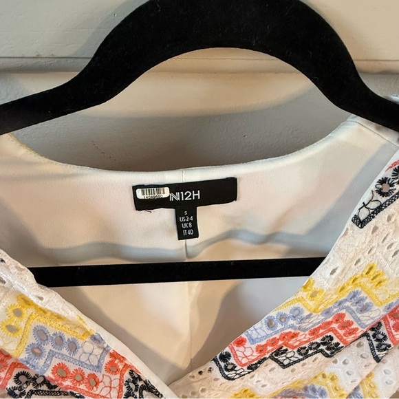 N12H Alice Summer Casual Colorful Chevron Wrap Asymmentrical Dress - Picture 3 of 7